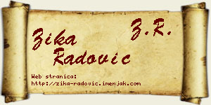 Žika Radović vizit kartica